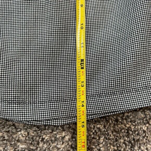Vintage Le Suit Houndstooth Black Plaid Mini Skirt Medium - Picture 6 of 7